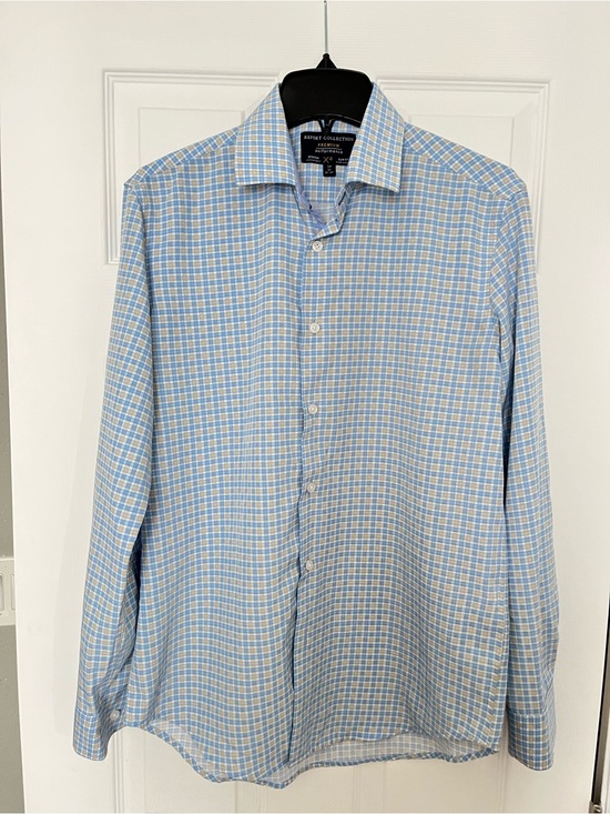 Van Heusen Other - Van Heusen Blue and White Windowpane Dress Shirt